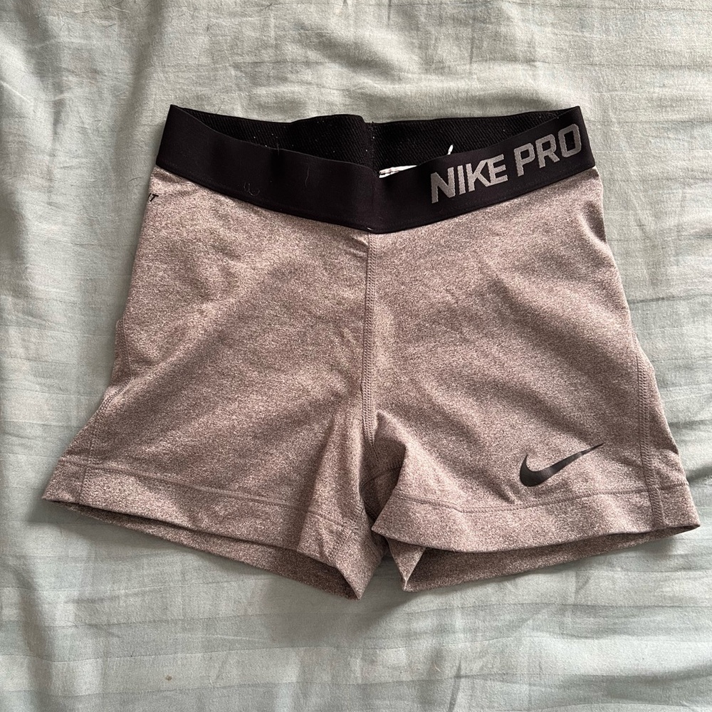 Nike Pro Black and Gray Spandex Shorts